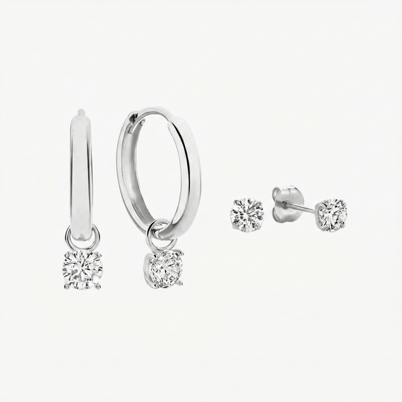 Set de boucles d’oreilles Larmes de Lune