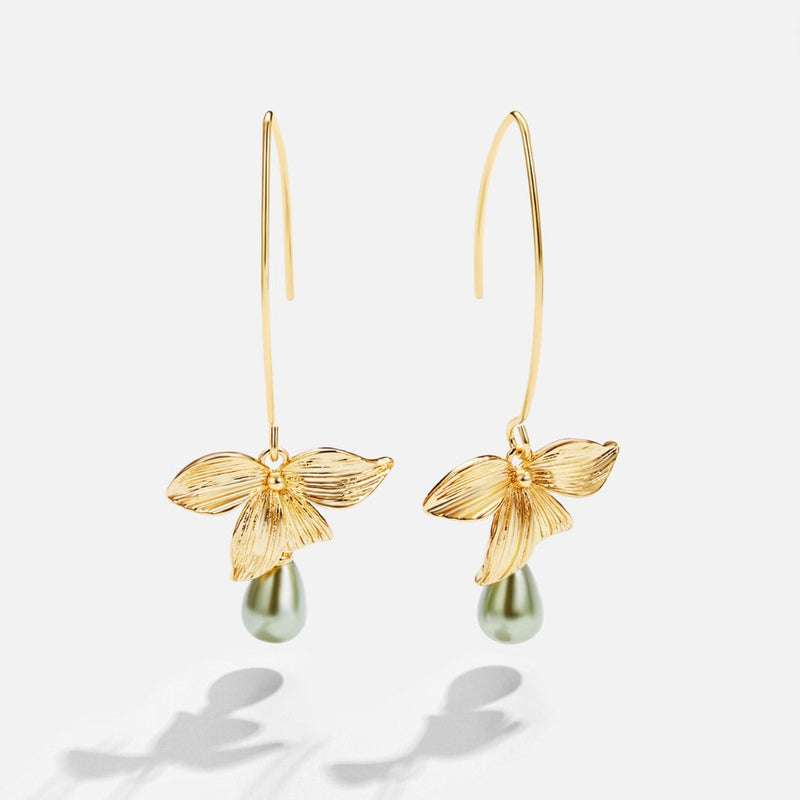 Juliane – Boucles d’oreilles en or à surface perlée