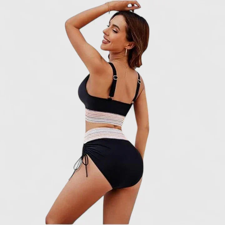 Énora | Ensemble de Bikini Élevé Élégant